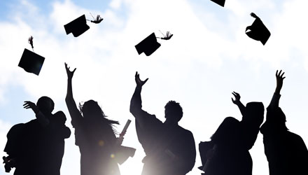 Group Of Diverse International Students Celebrating Graduation